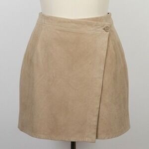 Loro Piana Tan Mini Skirt XS 0 00 2 extra small luxury wrap